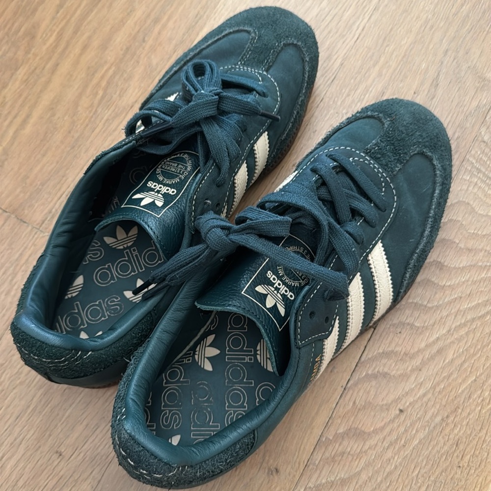 Adidas Samba Dark Green and White Women's Sneakers - Picture 6 of 6